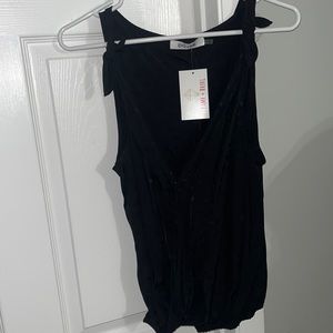Black tank top blouse